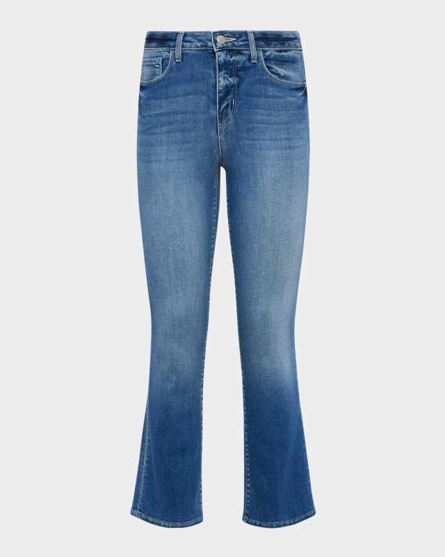 Tati High-Rise Cropped Micro Bootcut Jeans
